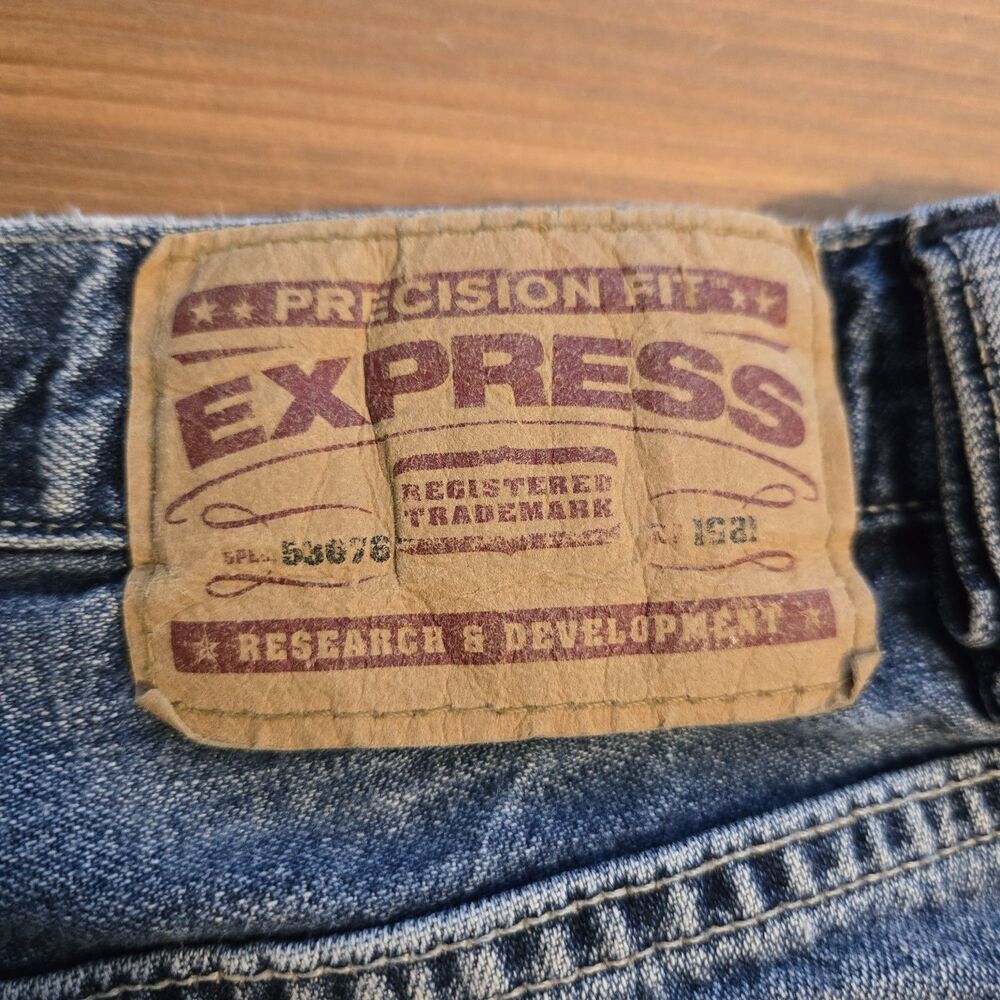 Express Precision Fit Women's Boot Cut Denim Blue Jeans, 30W 32L, Vtg 90s Y2K - Picture 6 of 8